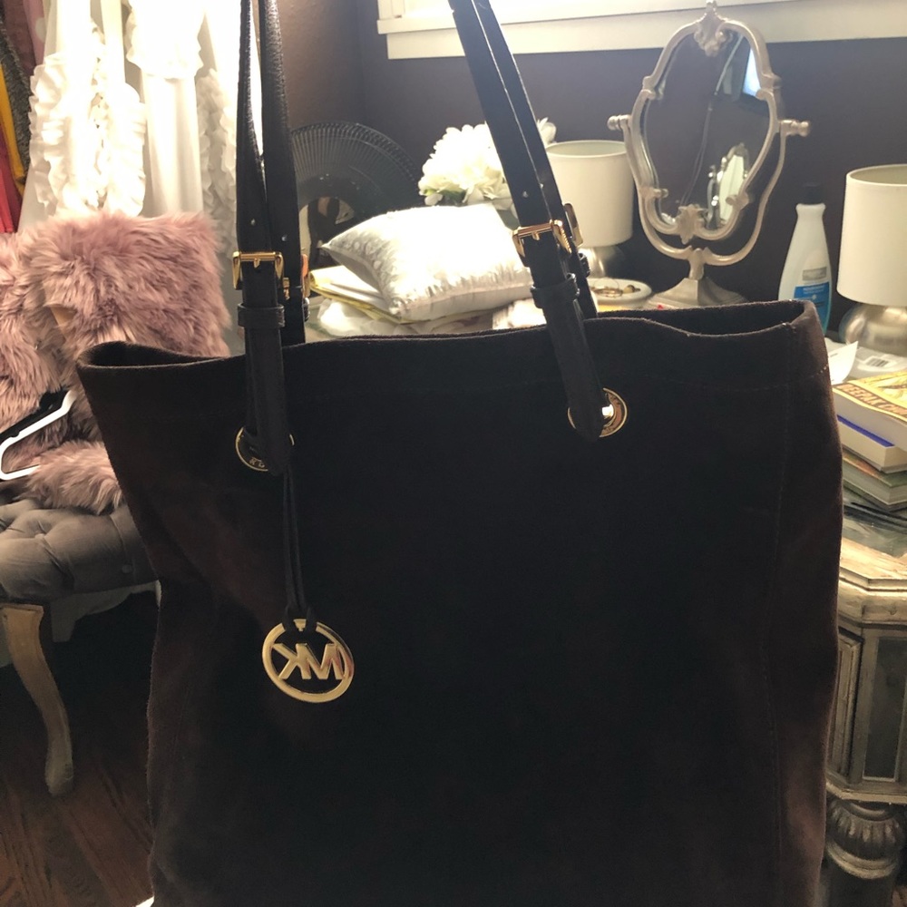 Michael Kors Large Suede Bag - Picture 3 of 6